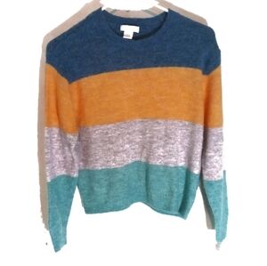 H&M Striped Wool Blend Sweater
